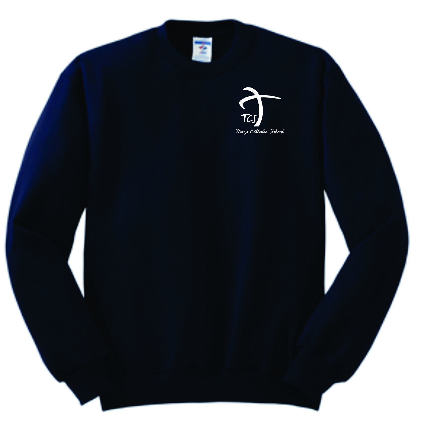 TCS Crewneck sweatshirt with embroidered left chest logo – In