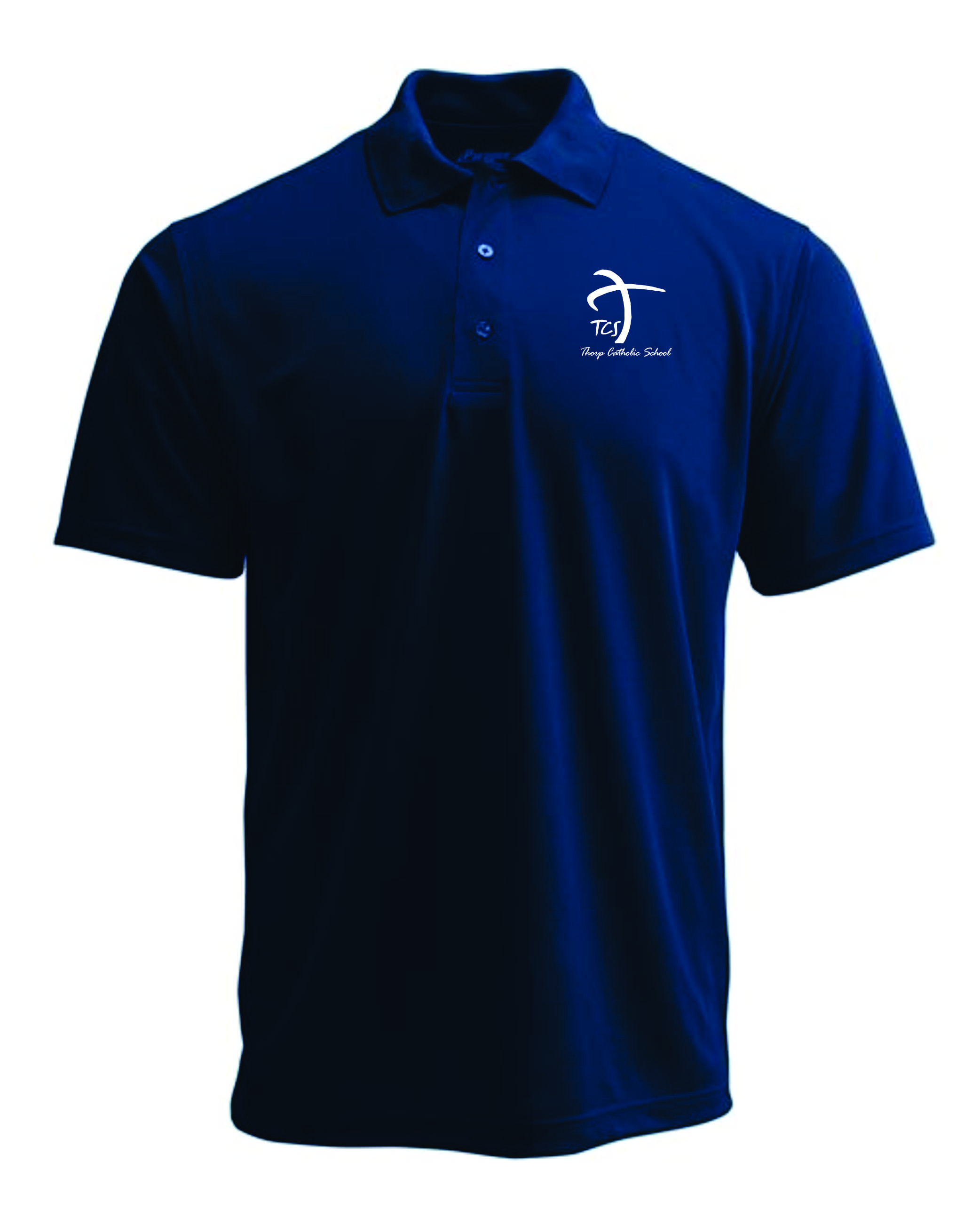TCS Performance Polo with embroidered left chest logo – In Stitches and Ink